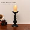 American Retro Roman Column Black Scented Candle Holder: Bedroom Desktop Decoration