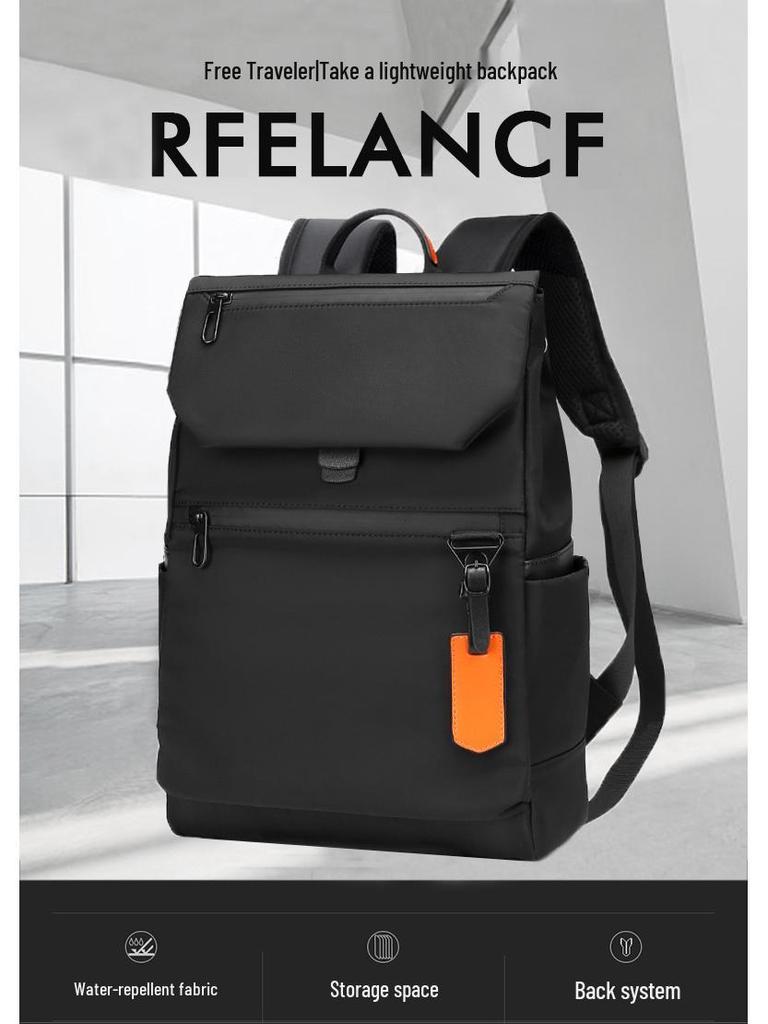 Men's Trendy Casual Travel Backpack - Solid Color, Cool Design, Business & Computer Bag
