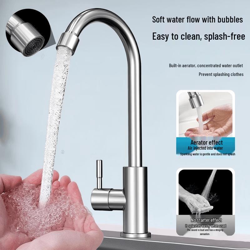 Stainless Steel Kitchen Sink Faucet - Single Cold