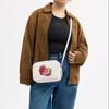 COACH Jamie 22 Strawberry Pattern Design Leather Crossbody Bag Small Women's White