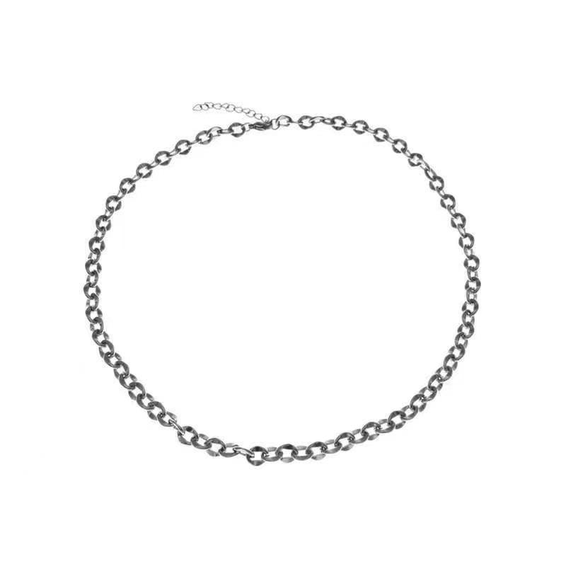 

Super Sa plain chain collarbone chain pig nose ins punk hip hop cold wind titanium steel simple and versatile