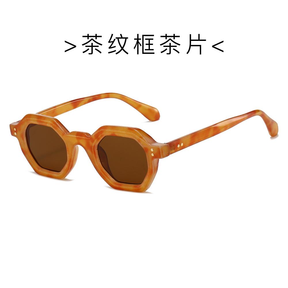 Retro Polygonal Sunglasses Travel Photo Concave Uv Protection Sunglasses