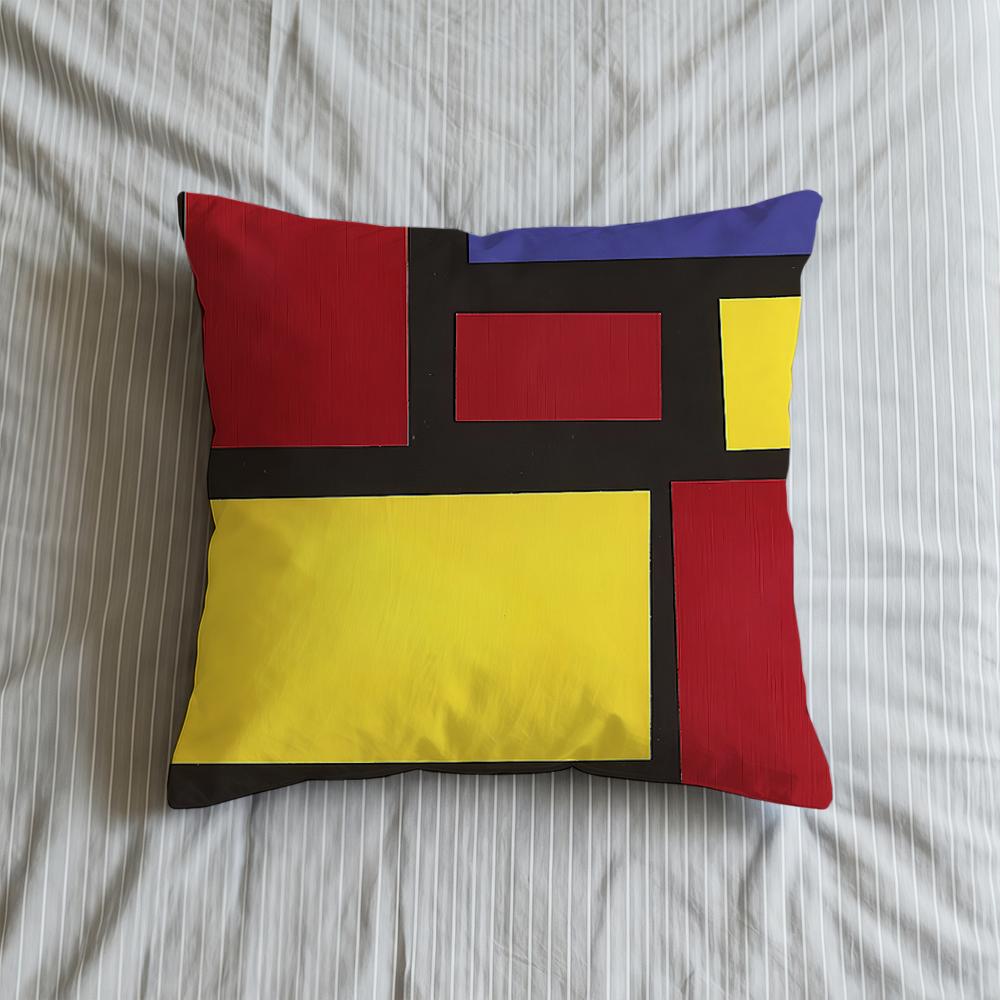Cushion Cover Soft Case For Sofa Piet Living Room Home Comfortable Office Decor Protective Mondrian Pillow Covers