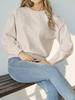 Yiyi 2025 Women's European & American Style Round Neck Knit Pullover Sweater