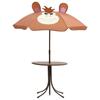 VidaXL Jeu de bistro avec parasol pour enfants 3 pcs Marron