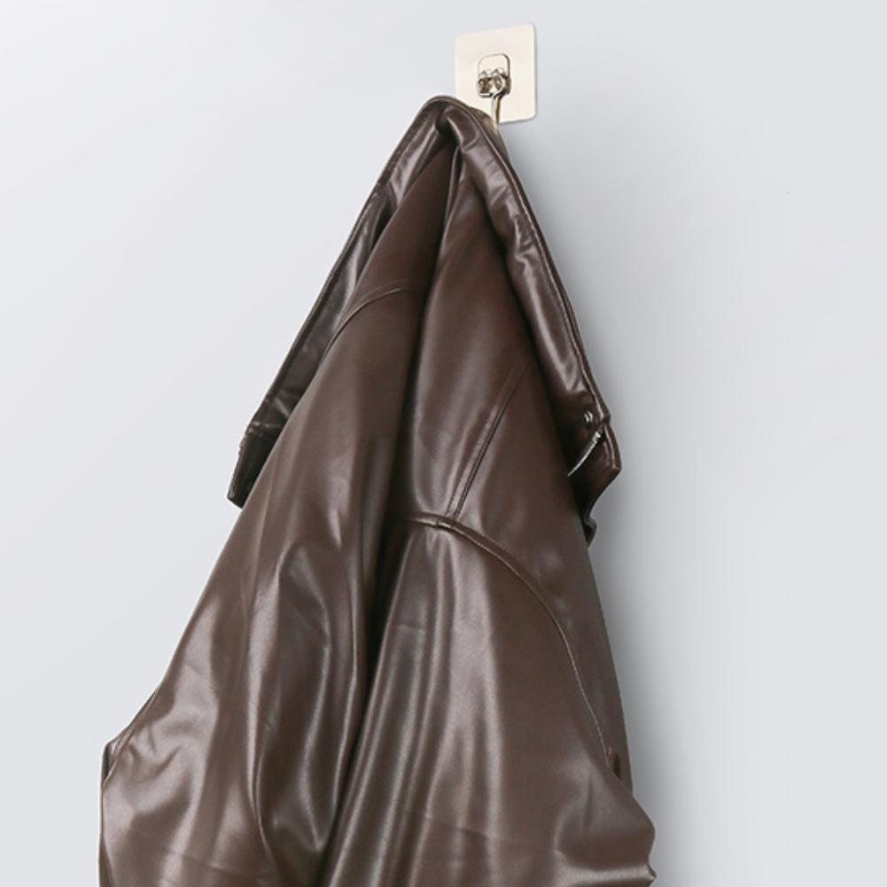 5PCS Transparent Wall Hooks Heavy Duty Self Adhesive Hook Door Hangers Load Rack Hooks