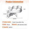 50Pcs Stainless Steel Trailer Wire Clips, 22.5mm Double Cable Clamps, Solar Panel PV Wiring Fasteners For Boat & Trailer Cables