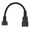 0.6m IEC320 C14 To C13 Upward Bend Power Cable Cord Male To Female Connectors Extension Line for PDUs UPS