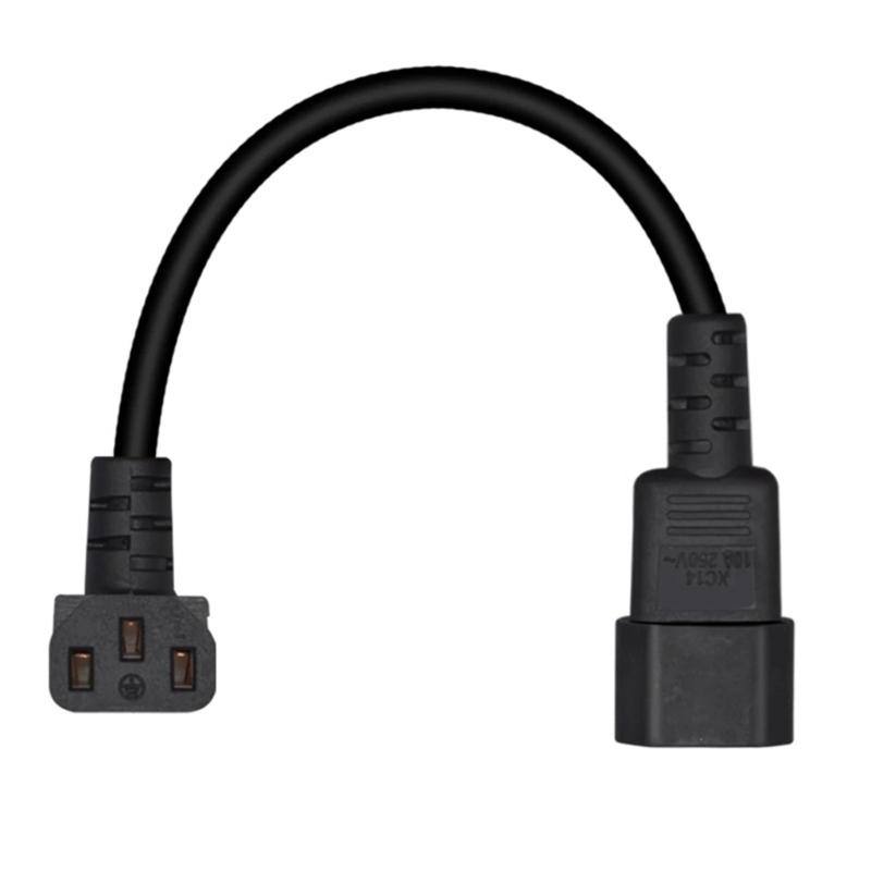 0.6m IEC320 C14 To C13 Upward Bend Power Cable Cord Male To Female Connectors Extension Line for PDUs UPS