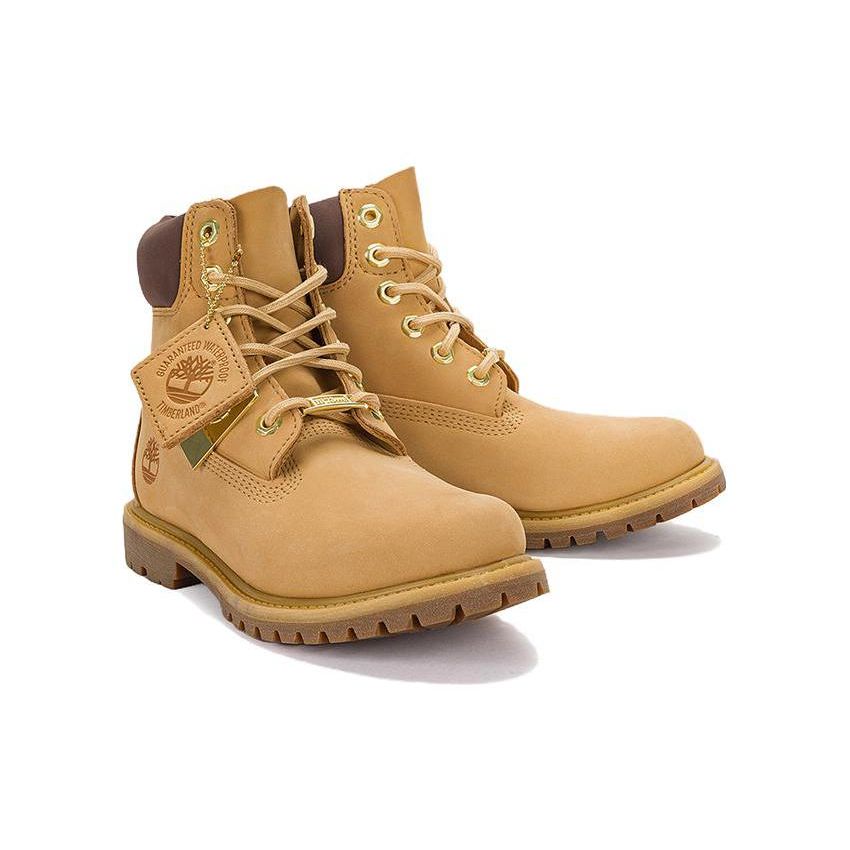 Timberland Leather Warm Waterproof Comfortable Versatile Short Outdoor Boots Women boots Light-Beige A2R3K