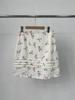 2026 Spring Lace-Up Pleated Polka Dot Skirt with Elastic Waist - Women's Korean Style