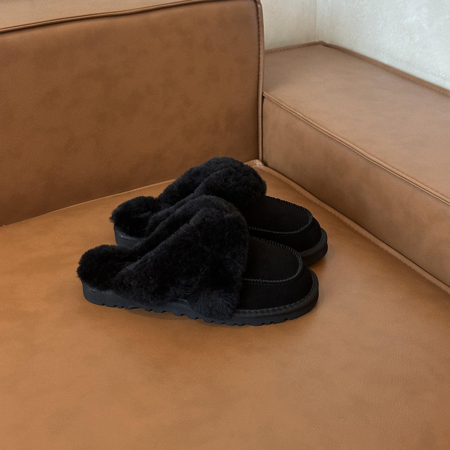 

Blue cabinet, fluffy slippers for women s outer wear 2025 new comfortable and simple casual lazy piled cotton slippers for women 42 чёрный