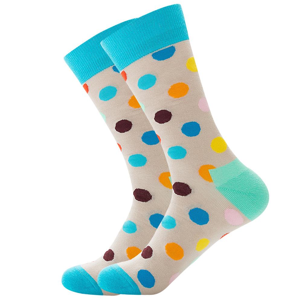 Socks Men's Latest Design Middle Tube Socks Autumn Socks Quality Business Geometric Lattice Colorful Mens Cotton Socks