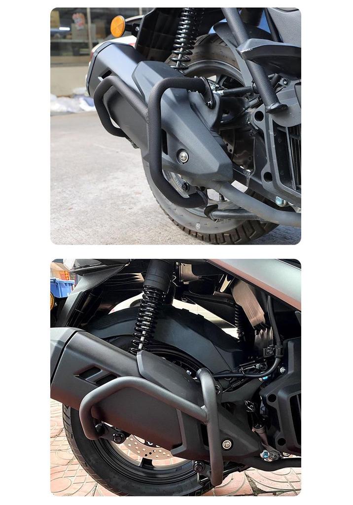 Haojue UHR150 Motorcycle Exhaust Guard: Anti-fall, Anti-collision Rear Guard Bumper.