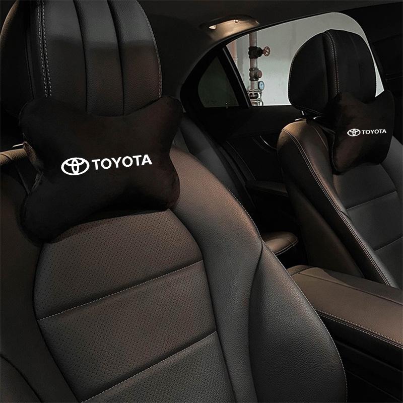 Suede Car Headrest Seat Belt Shoulder Cover Protect Strap Pad For Toyota Corolla Camry RAV4 CHR Yaris Prius Prado Auris Avensis