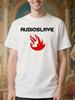 AUDIOSLAVE Official Band Logo Tshirt - White Tee with Red...