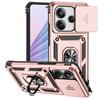 For Xiaomi Redmi Note 14 4G (164.84mm) Case PC+TPU Phone Cover with Lens Protection Kickstand