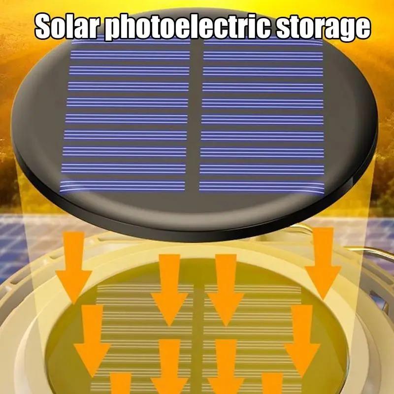 Linterna Recargable Solar de Doble Fuente de Luz Ligera Impermeable Perfecta para Camping y Actividades al Aire Libre Lámpara de Emergencia