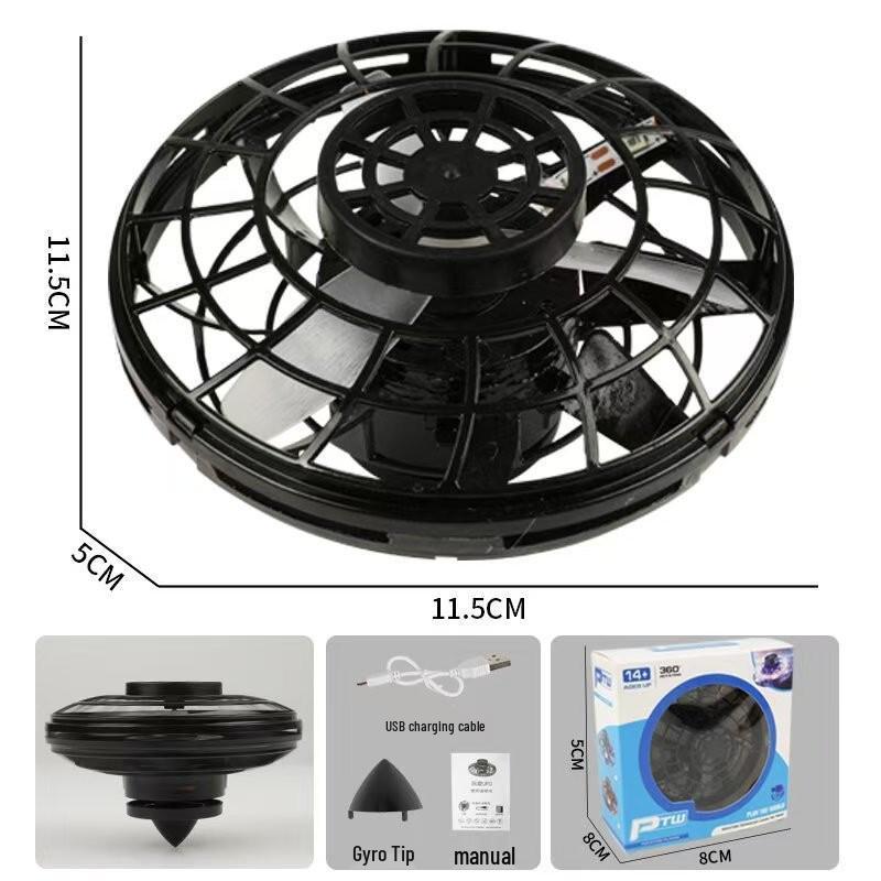 Gesture-Sensing UFO Boomerang: Durable Luminous Hovering Spin Toy