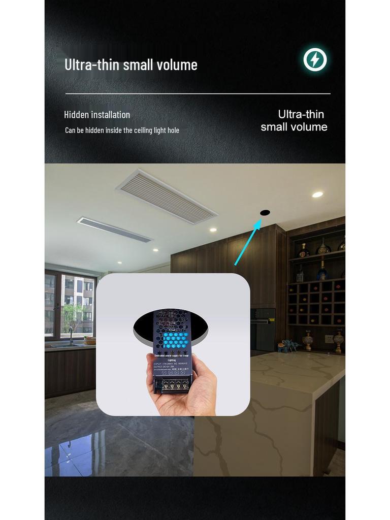 Schwarzes King Kong LED Netzteil Transformator 220V auf 12V/24V/48V, 60W-400W