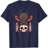 Kawaii Pastel Goth Cute Creepy Mothman Bat Skeleton Graphic Tee for Men