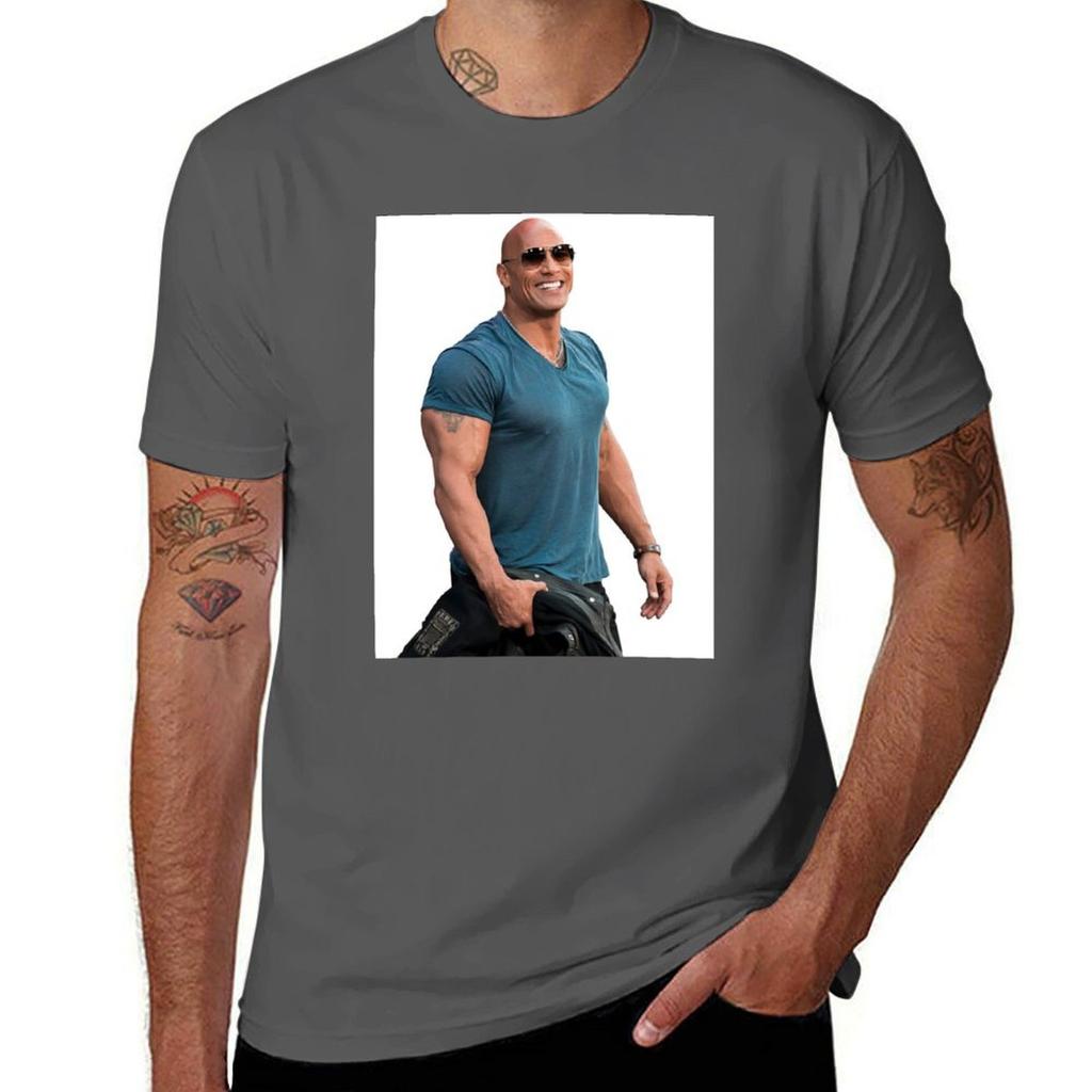 Dwayne Johnson T-Shirt Urlaub Lässig Kurzarm Oberteil