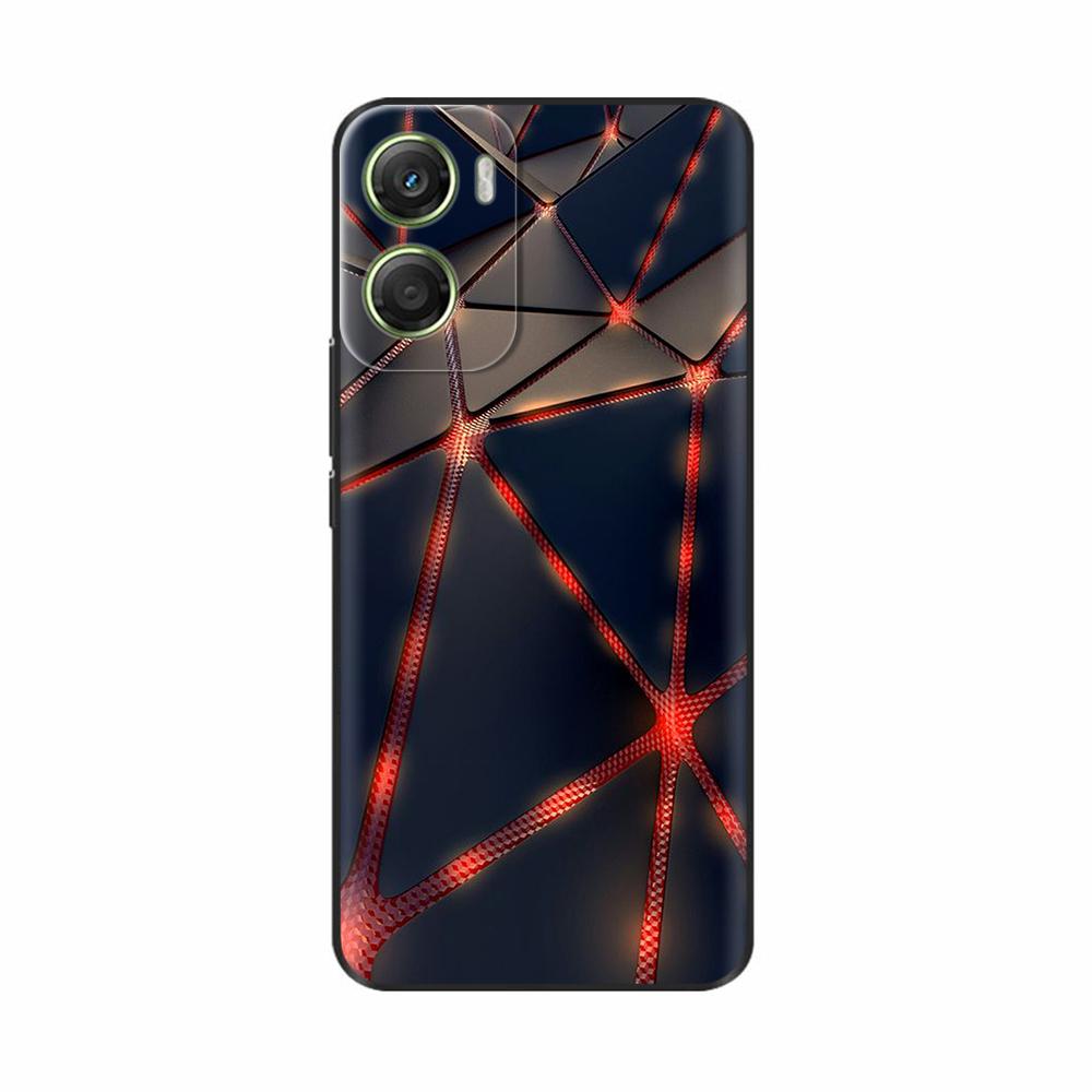 For Motorola Moto G06 4G Case Hot Flowers Painted Soft Black Silicone Phone Cases Bumper For Motorola Moto G06 4G Protect Cover