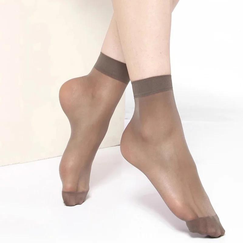 High Quality Women Velvet Socks Pack Female Summer Thin Silk Transparent Black Sock Sexy Ankle Nylon Solid Color Stockings