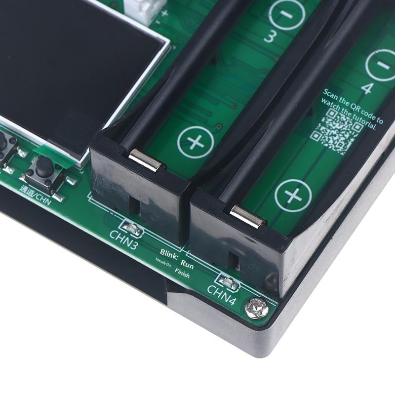 18650+21700 Type-C LCD 4 Channel Battery Capacity Tester MAh Lithium Battery Internal Resistance Detector For Battery Testing