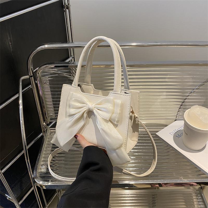 Chic Korean Style Large Capacity Bowknot Bag For Women Spring 2024 Shoulder Crossbody