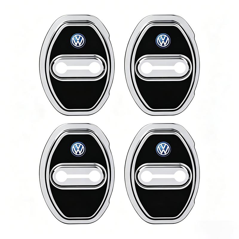 4Pcs Silicone Car Door Lock Cover Shock Absorber Accessories For VW GTI Polo Golf Passat Tiguan Arteon Touareg CC Taigo Hub Cap zq3