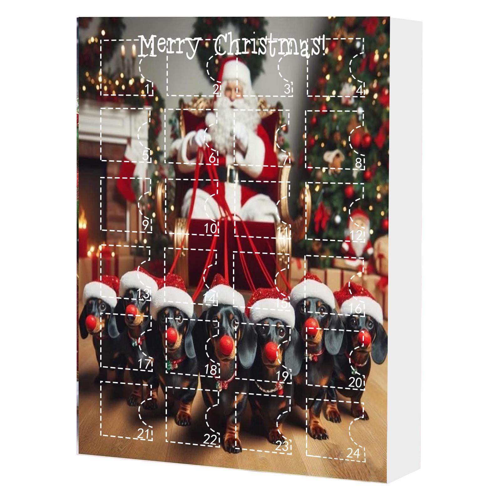 

Рождественский адвент-календарь 2024 года содержит 24 рождественских акриловых украшения, календарь прибытия, обратный отсчет до Рождества с сюрпризами-подвесками белый