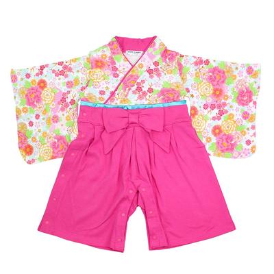 Baby Hakama Stil Overall Strampler Mädchen Voll Offen Rosa 90cm 10657606PI90