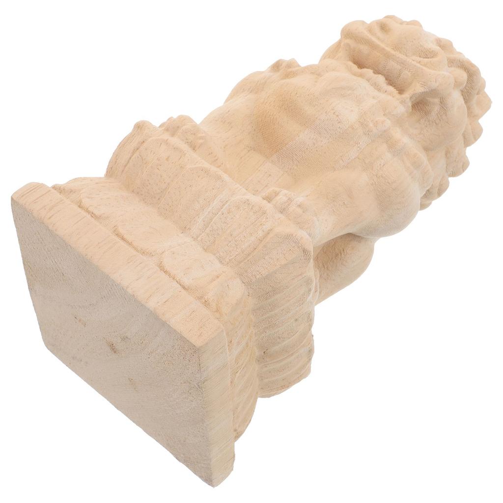 Bridge Stigma Decoration Garden Ornaments Wooden Miniature Chinese Model Fence Post Finial Lion Tops