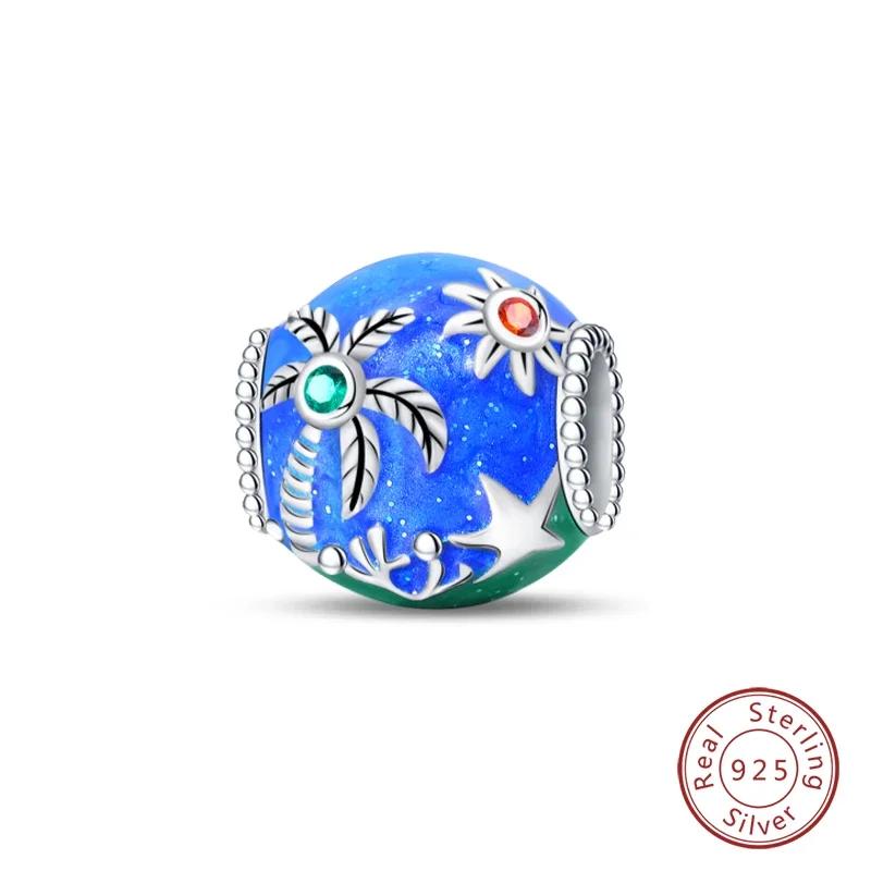 Copper Blue Ocean Ship Lighthouse Starfish Turtle Dolphin Charms Pendants Fit Bracelets Diy Jewelry Gifts