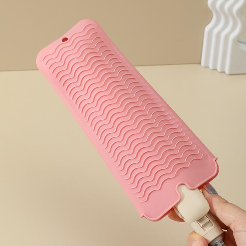 Silicone Hair Curling Wand Cover Hair Straightener Storage Bag Hairdressing Curling Iron Insulation Mat Heat Resistant Pouch