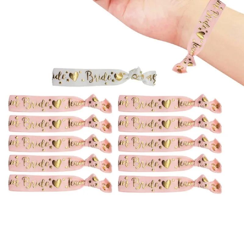 11pcs Bride To Be Sash Wedding Decoration Bridal Shower Team Bride Tribe Satin Sash Hen Bachelorette Party Decoration Supplies