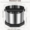 Espresso Knock Box,Coffee Grounds Bin 1600 Ml Stainless Steel Espresso Grounds Boxes,Coffee Waste Container Matte Black