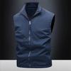 Polar Fleece Vest for Men In Autumn and Winter, with Flannel on Both Sides. Large Outdoor Casual Jacket with A Vest