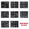 1 Sheet 6 Maps Body Art Paint Stencil Temporary Henna Tattoo Stencil Gifts Templates Decal DIY Flower Painting