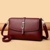 New Retro Soft PU Leather Women Shoulder Underarm Bags Casual Solid Color Small Top-Handle Handbags Ladies Fashi Shoulder Bags