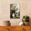 Vintage Floral Vase Metal Poster, Wall Art Painting for Living Room