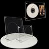 Suporte de Exibição Acrílico para CD com Foto Porta-Retrato Transparente Porta-Exibição para Fotos de Ídolos Cartões Pequenos de CD Decoração de Mesa para Quarto