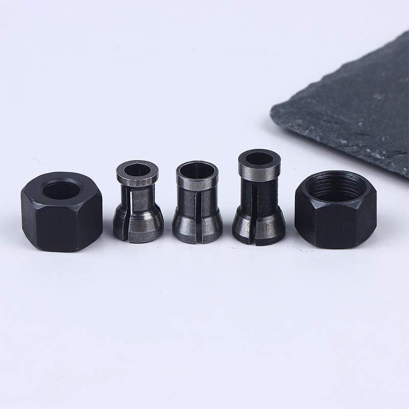 1 sada M17 6/6,35/8 mm kleštinový sklíčidlo adaptér s maticí kovové gravírování ořezávací stroj frézka fréza příslušenství