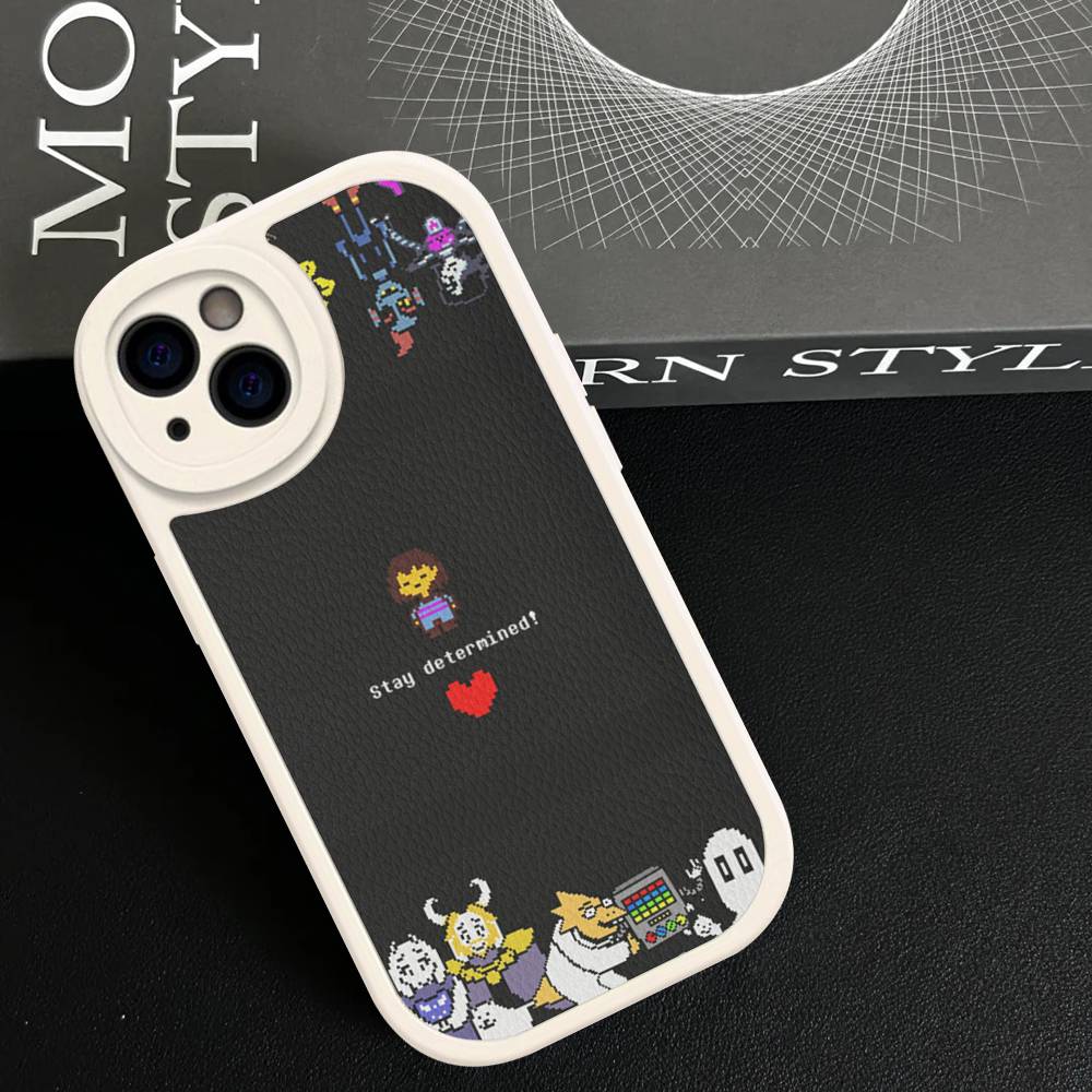 U-Undertale Game Phone Cover For IPhone 16 15 14 13 12 11 Pro Max Plus Leather Soft Case