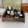 Holz-Aromatherapie-Parfümtablett Rechteckiger Schlüsselhalter Retro Schmuckaufbewahrungstablett Schminkaufbewahrung