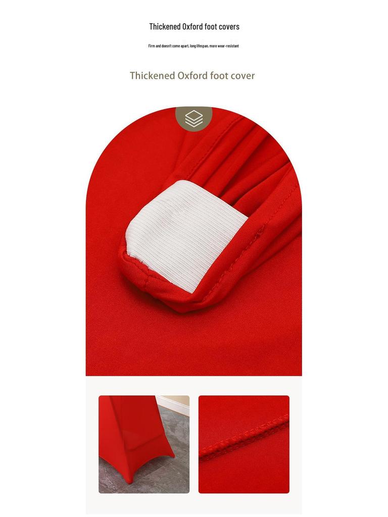 Hochwertige Stretch-Tischdecke für vierbeinige Cocktail- und Bartische, maßgefertigt für Hochzeiten und Hotels