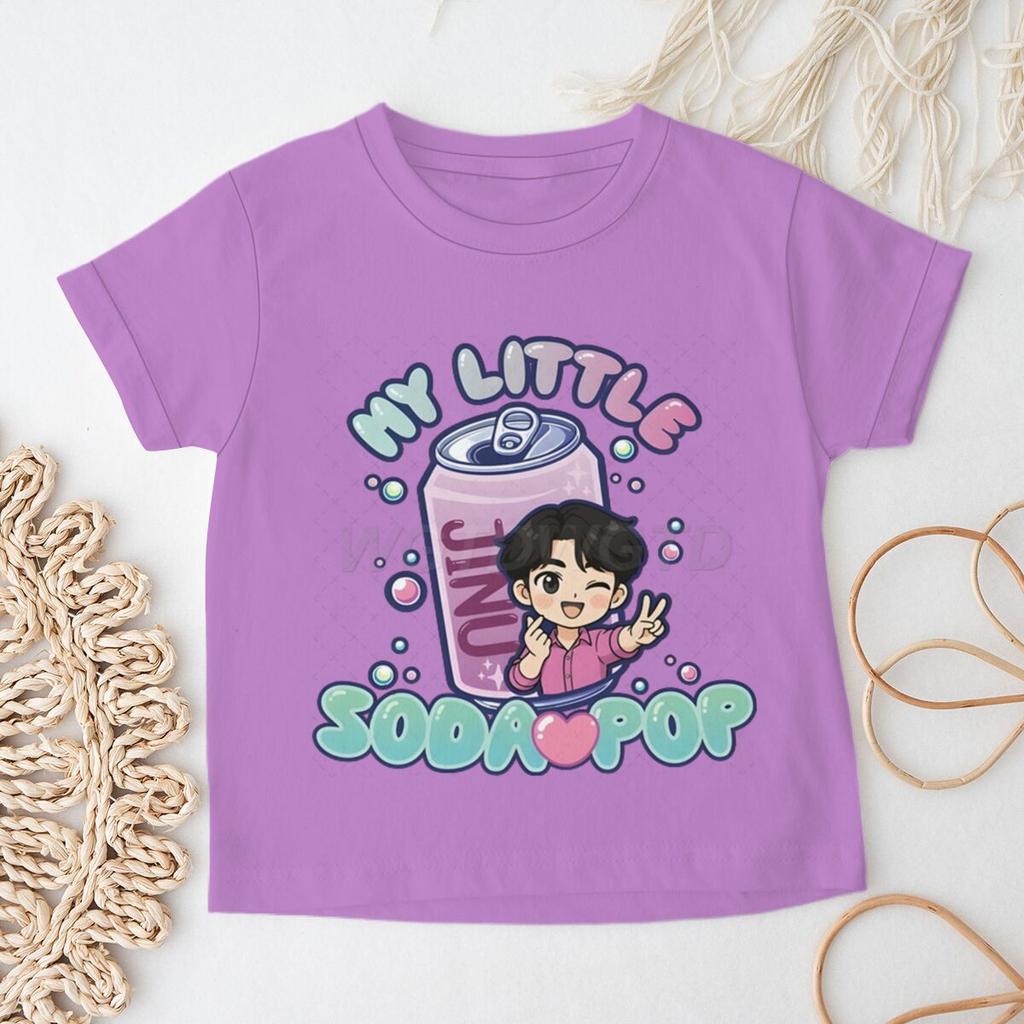 Sommar Kpop Demon Hunters Jinu T-shirts Flickor Pojkar Söta Kortärmade Vardagstoppar Min Lilla Läsk T-shirt Barnkläder