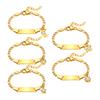 Name Custom Bracelet,Stainless Steel 3 To 1 Nk Zircon Chain Sun/Star/Moon/Heart/Butterfly Date Engrave Bracelets
