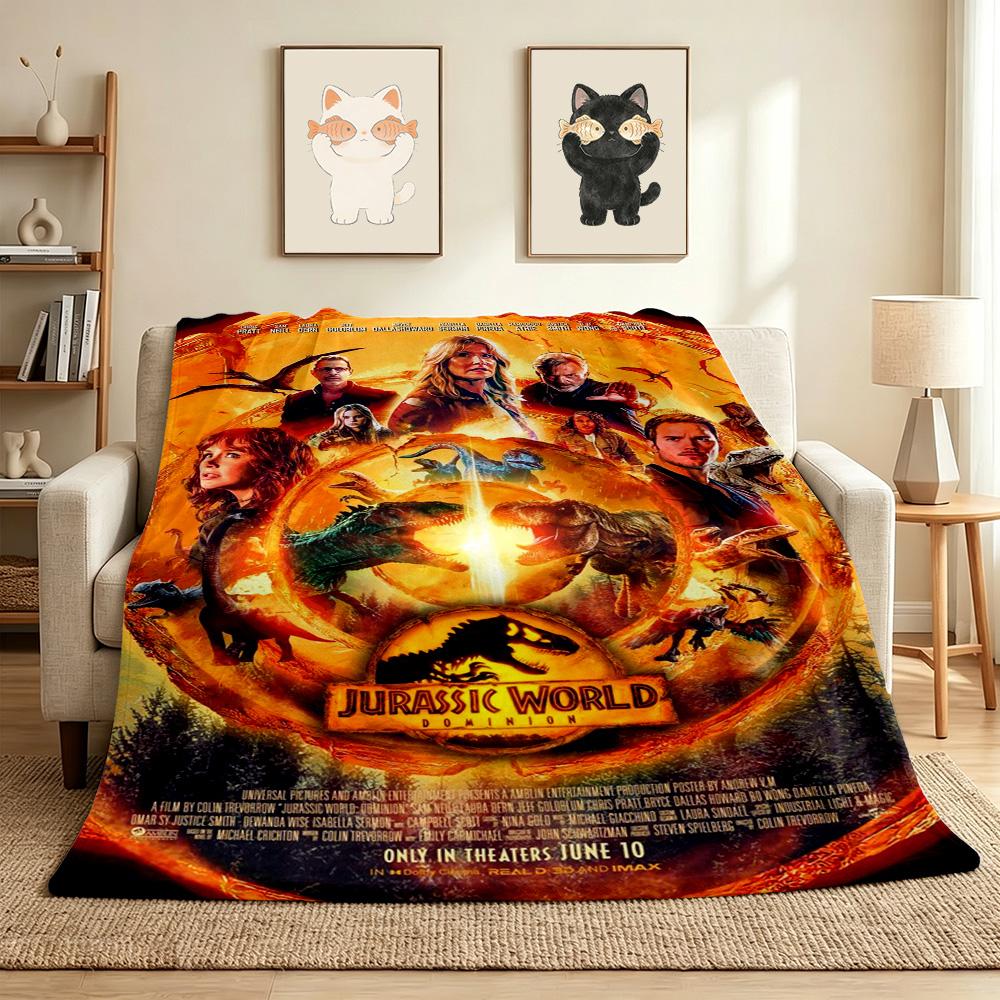Jurassic World Flannel Blanket Throw Blanket Soft Warm Sofa Bed Camping Car home Decor Unique Christmas Gift C930169